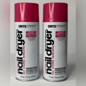 2 Onyx Professional No More Smearing Nail Drying Spray 7.5 Oz Each Aerosol